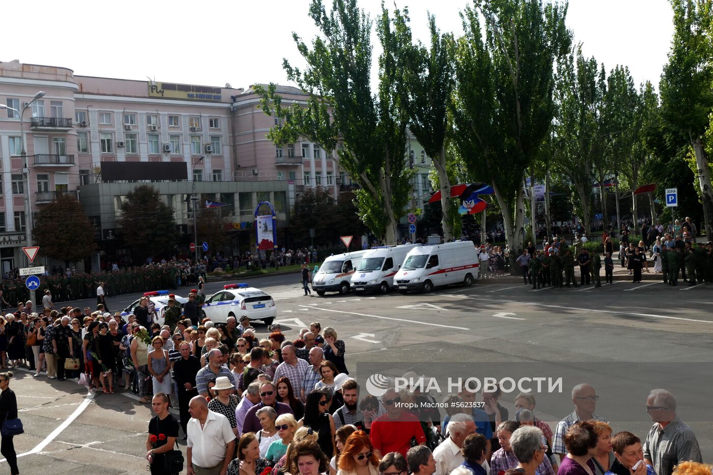 Прощание с главой ДНР Александром Захарченко