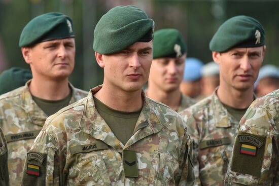 Открытие военных учений "Рэпид трайдент-2018" на Украине