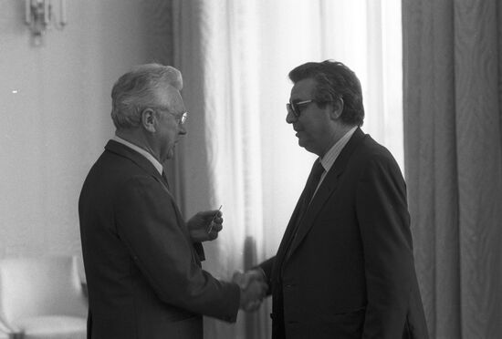 Глава общества дружбы "Италия-СССР" Т.А. Корги в Москве