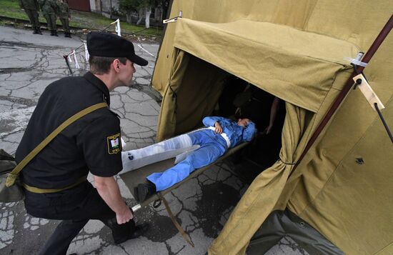 Учения военных медиков во Владивостоке