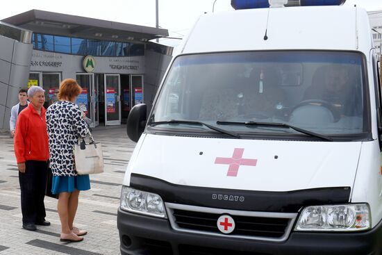 Работа мобильных пунктов вакцинации в Казани