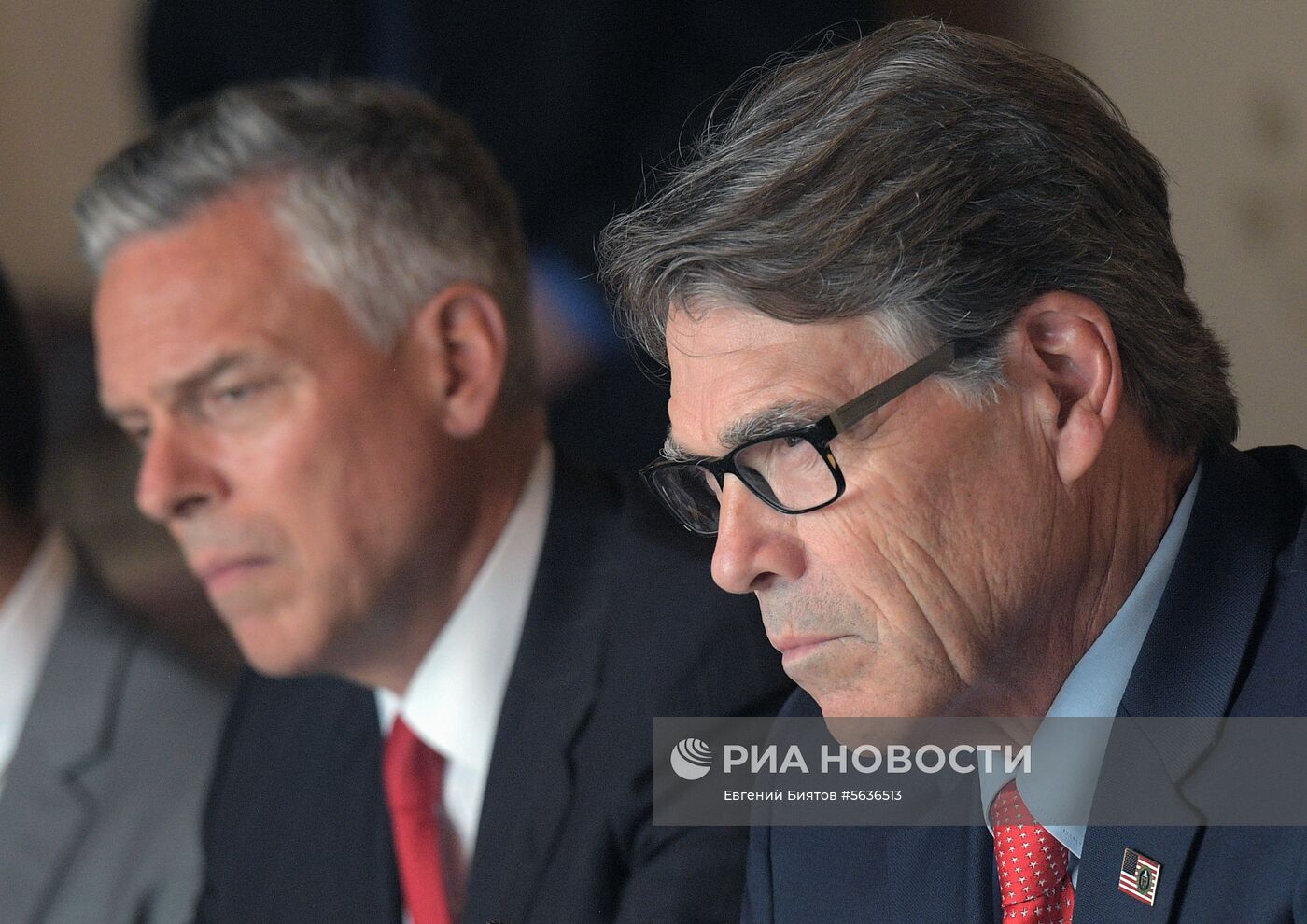 Встреча министров энергетики РФ и США А. Новака и Р. Перри