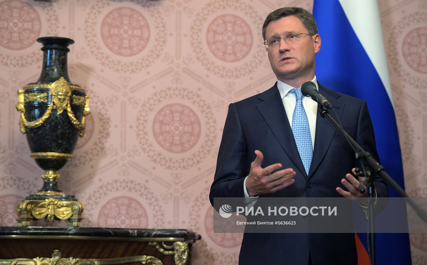 Встреча министров энергетики РФ и США А. Новака и Р. Перри