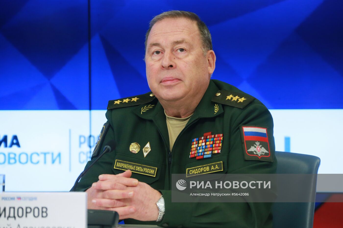Брифинг начальника Объединенного штаба ОДКБ А. Сидорова