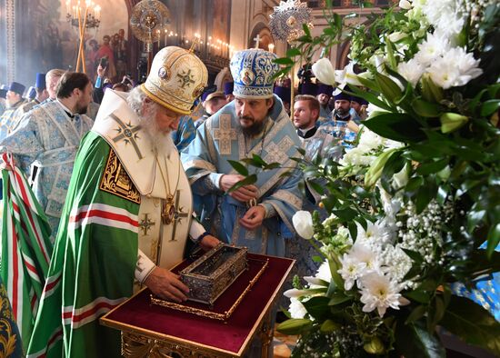 Прибытие мощей святителя Спиридона Тримифунтского в Храм Христа Спасителя