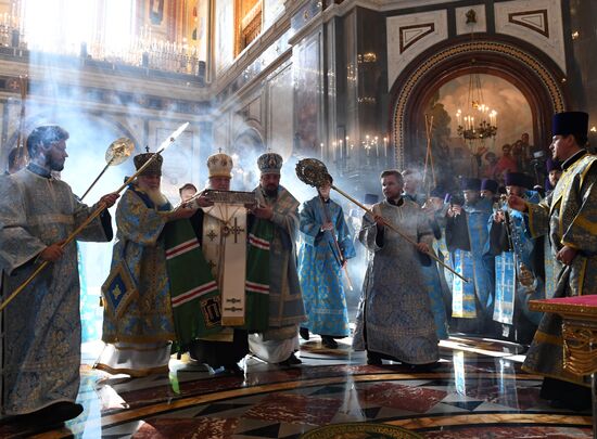 Прибытие мощей святителя Спиридона Тримифунтского в Храм Христа Спасителя