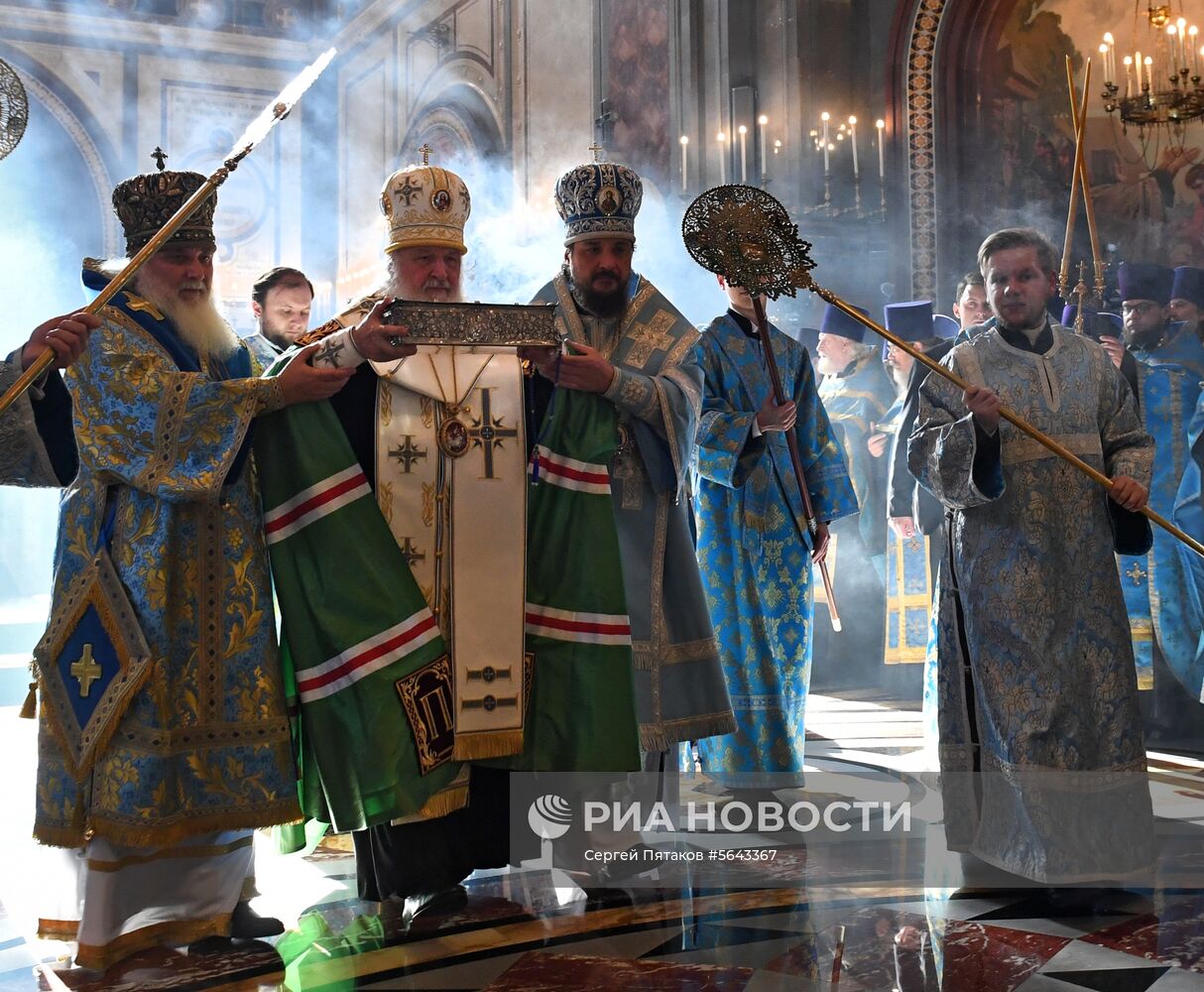 Прибытие мощей святителя Спиридона Тримифунтского в Храм Христа Спасителя