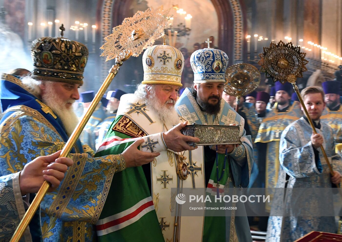 Прибытие мощей святителя Спиридона Тримифунтского в Храм Христа Спасителя