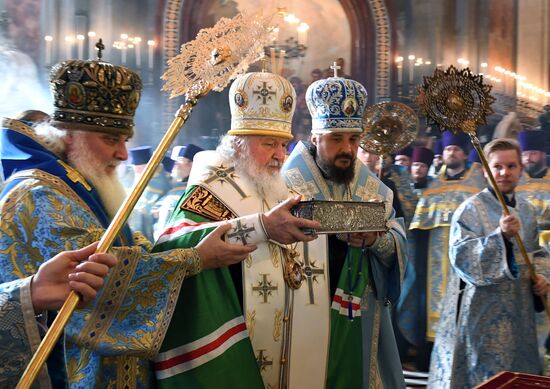 Прибытие мощей святителя Спиридона Тримифунтского в Храм Христа Спасителя