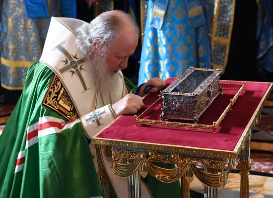 Прибытие мощей святителя Спиридона Тримифунтского в Храм Христа Спасителя