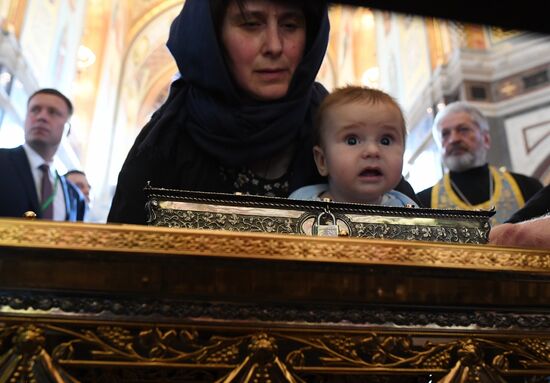 Прибытие мощей святителя Спиридона Тримифунтского в Храм Христа Спасителя