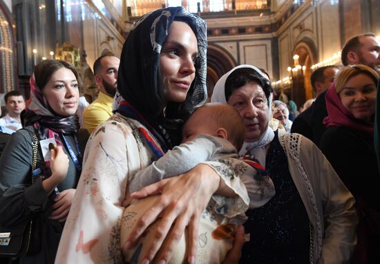 Прибытие мощей святителя Спиридона Тримифунтского в Храм Христа Спасителя