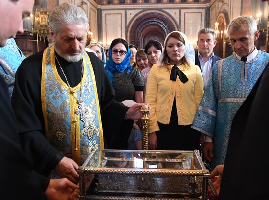 Прибытие мощей святителя Спиридона Тримифунтского в Храм Христа Спасителя