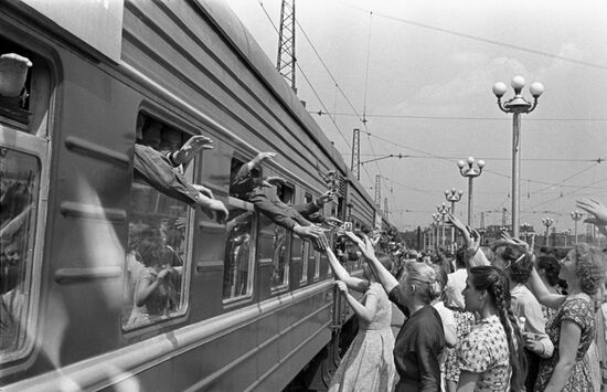 Проводы солдат на стройки Сибири