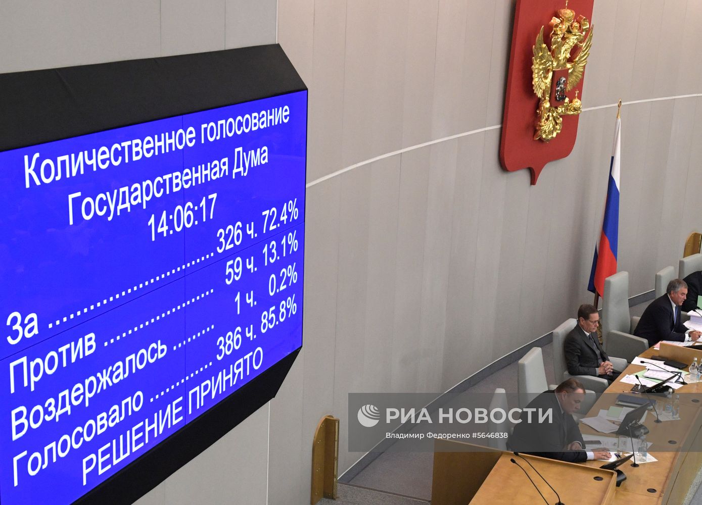Пленарное заседание Госдумы РФ