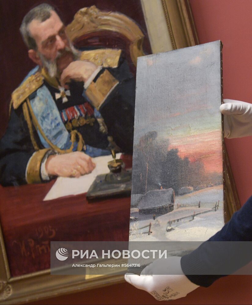 Картину "Зимний пейзаж" А. Саврасова и альбом рисунков О. Лагоды-Шишкиной передали в Русский музей