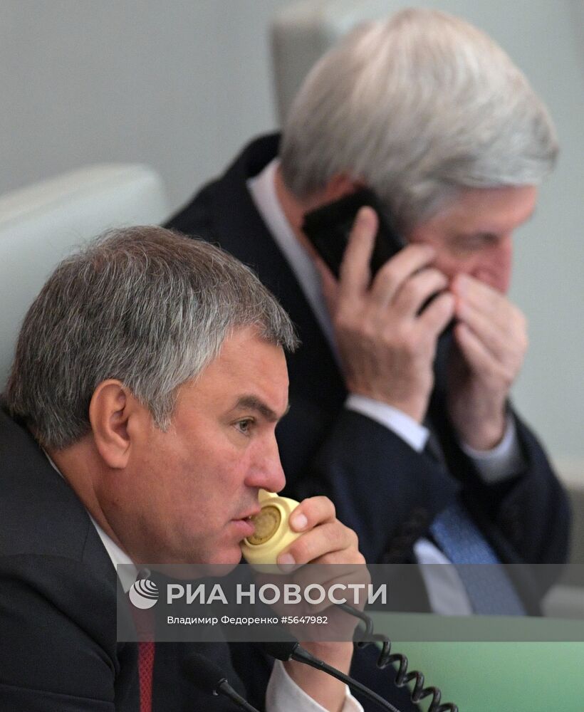 Пленарное заседание Госдумы РФ  