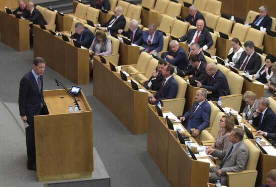 Пленарное заседание Госдумы РФ  