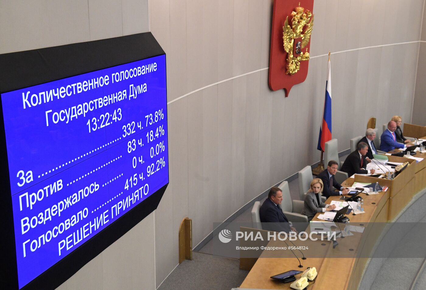 Пленарное заседание Госдумы РФ  