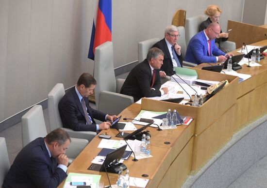 Пленарное заседание Госдумы РФ  