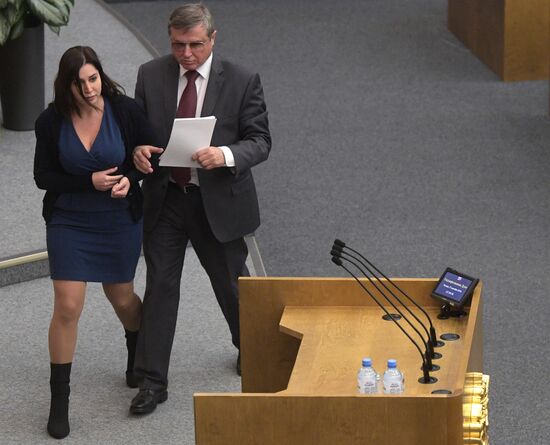 Пленарное заседание Госдумы РФ  