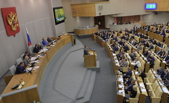 Пленарное заседание Госдумы РФ  