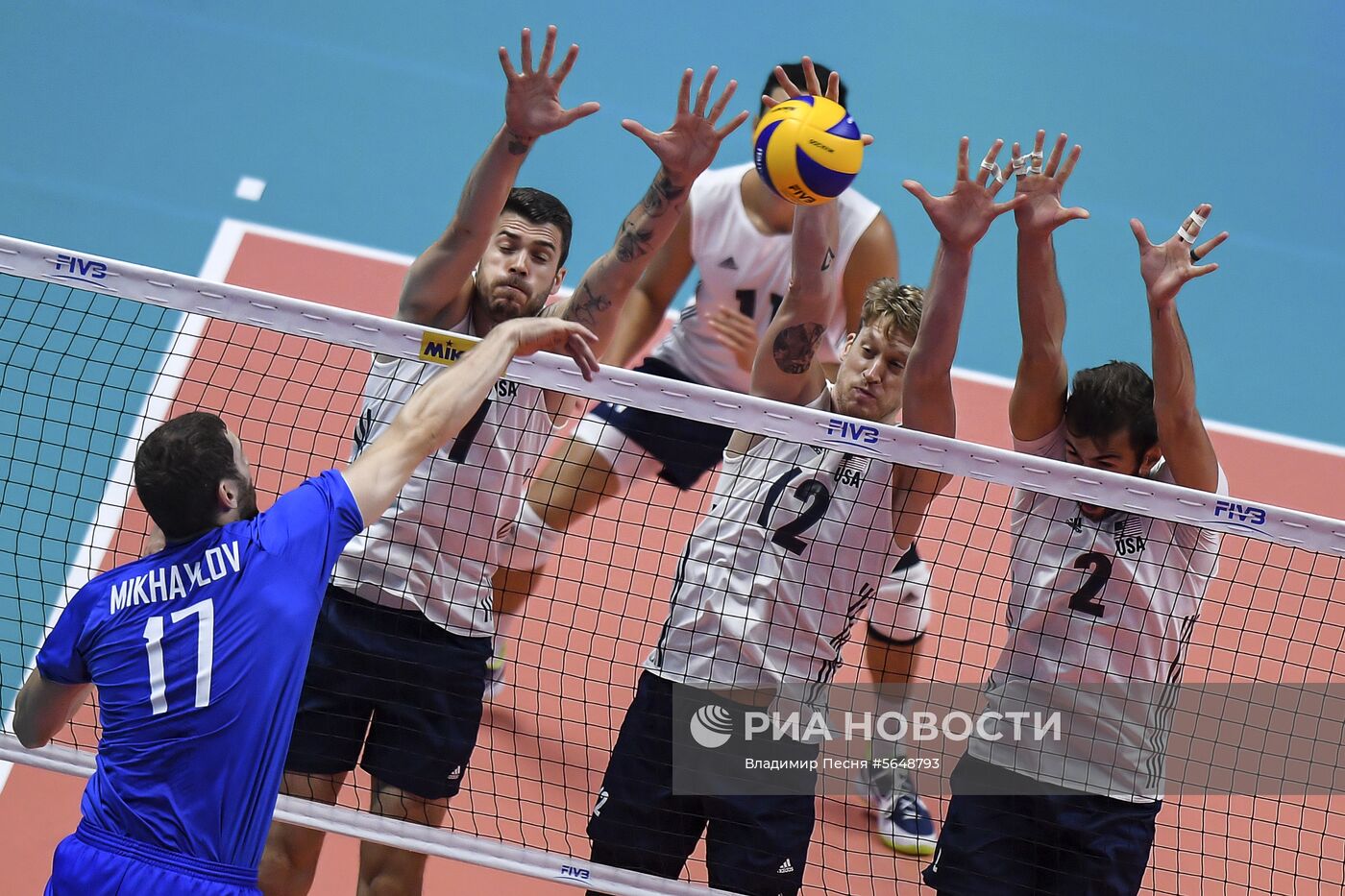 Волейбол. Чемпионат мира. Мужчины. Матч США - Россия