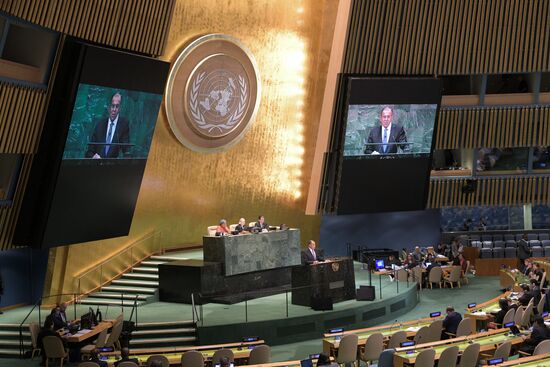 Выступление министра иностранных дел РФ С. Лаврова на Генеральной Ассамблее ООН 