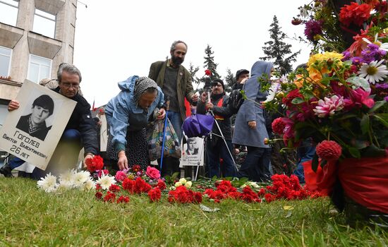 Митинг в память о трагических событиях в Москве в октябре 1993 г.