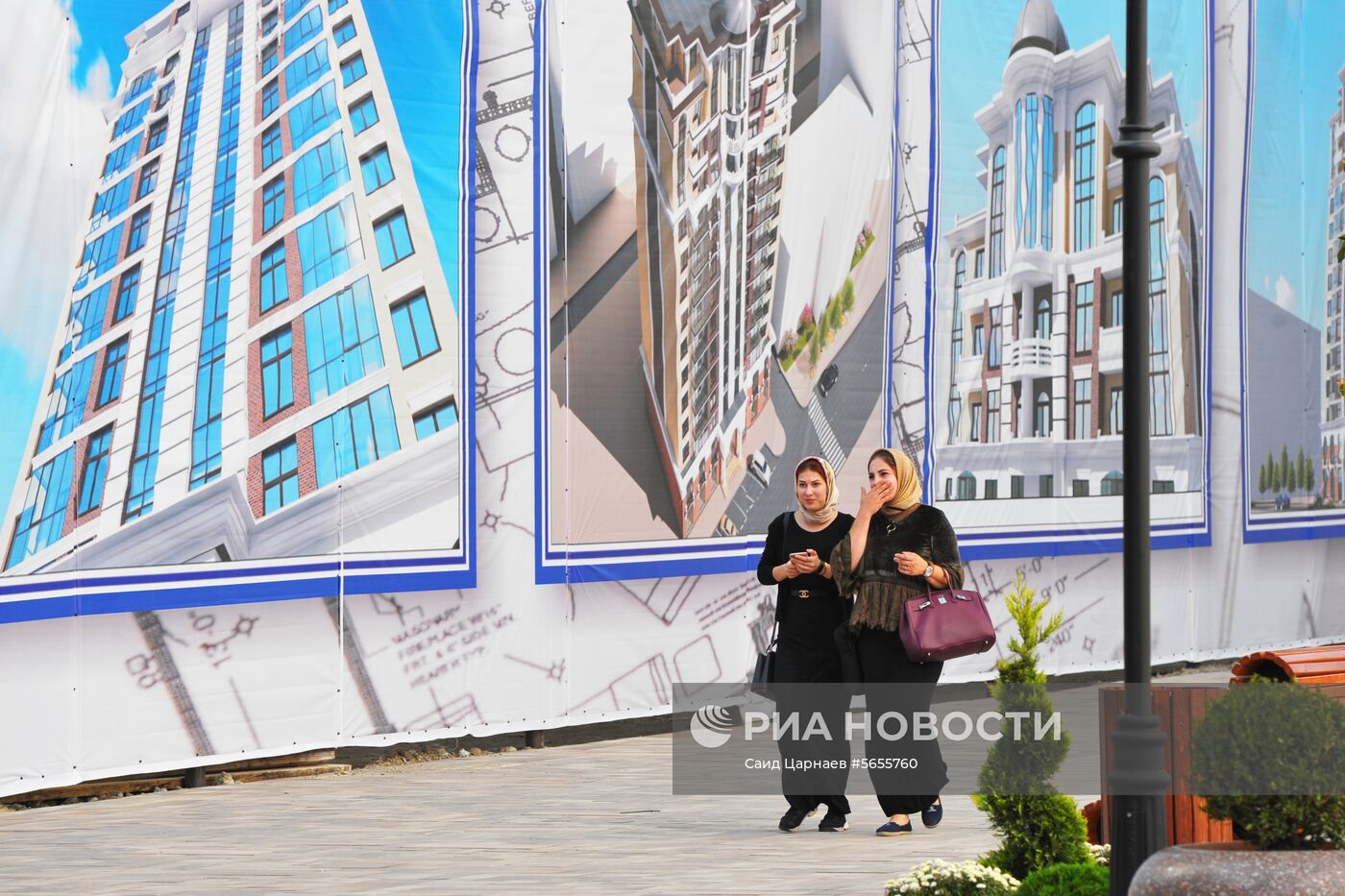 Открытие бульвара им. М.Эсамбаева после реконструкции в Грозном