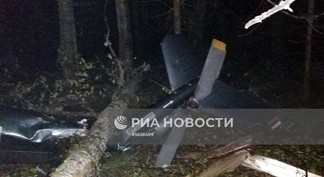 Крушение вертолета в Костромской области