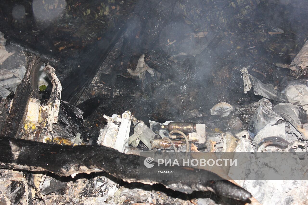 Крушение вертолета в Костромской области