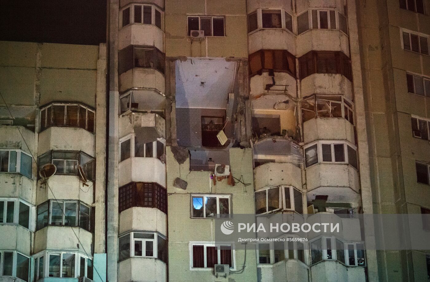 Взрыв в жилом доме в Кишиневе