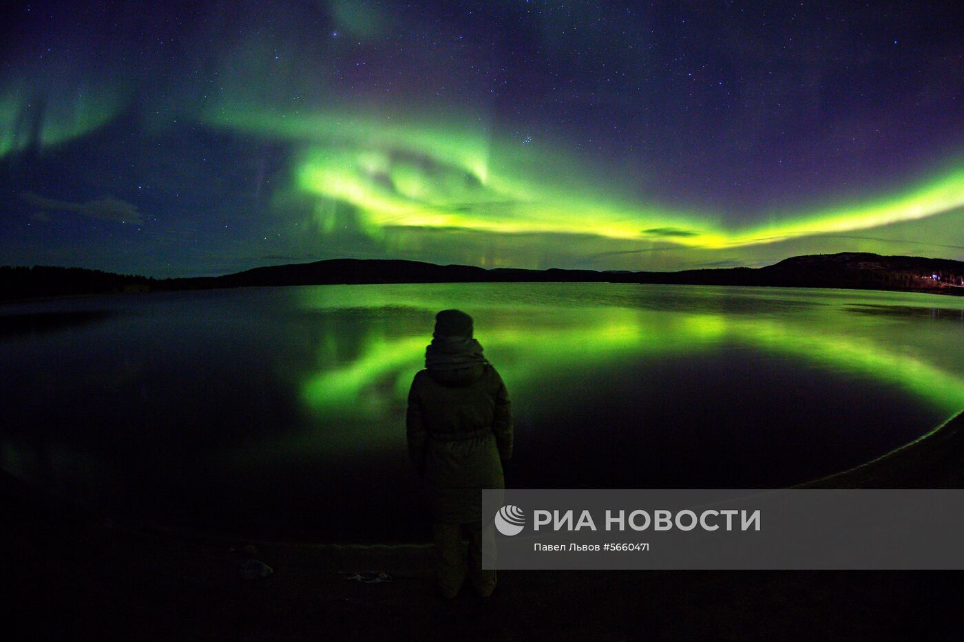 Северное сияние в Мурманской области