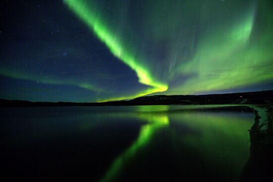 Северное сияние в Мурманской области