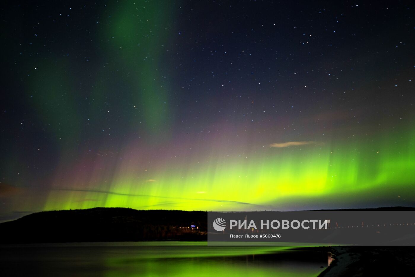 Северное сияние в Мурманской области