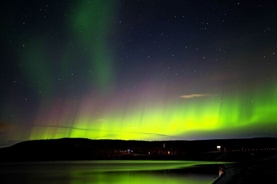 Северное сияние в Мурманской области