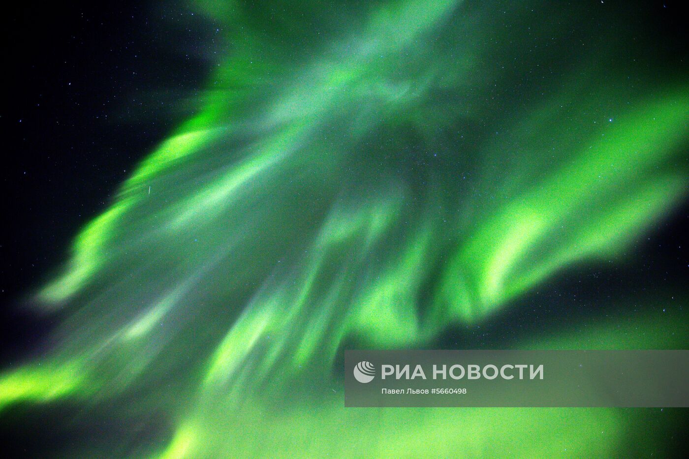 Северное сияние в Мурманской области