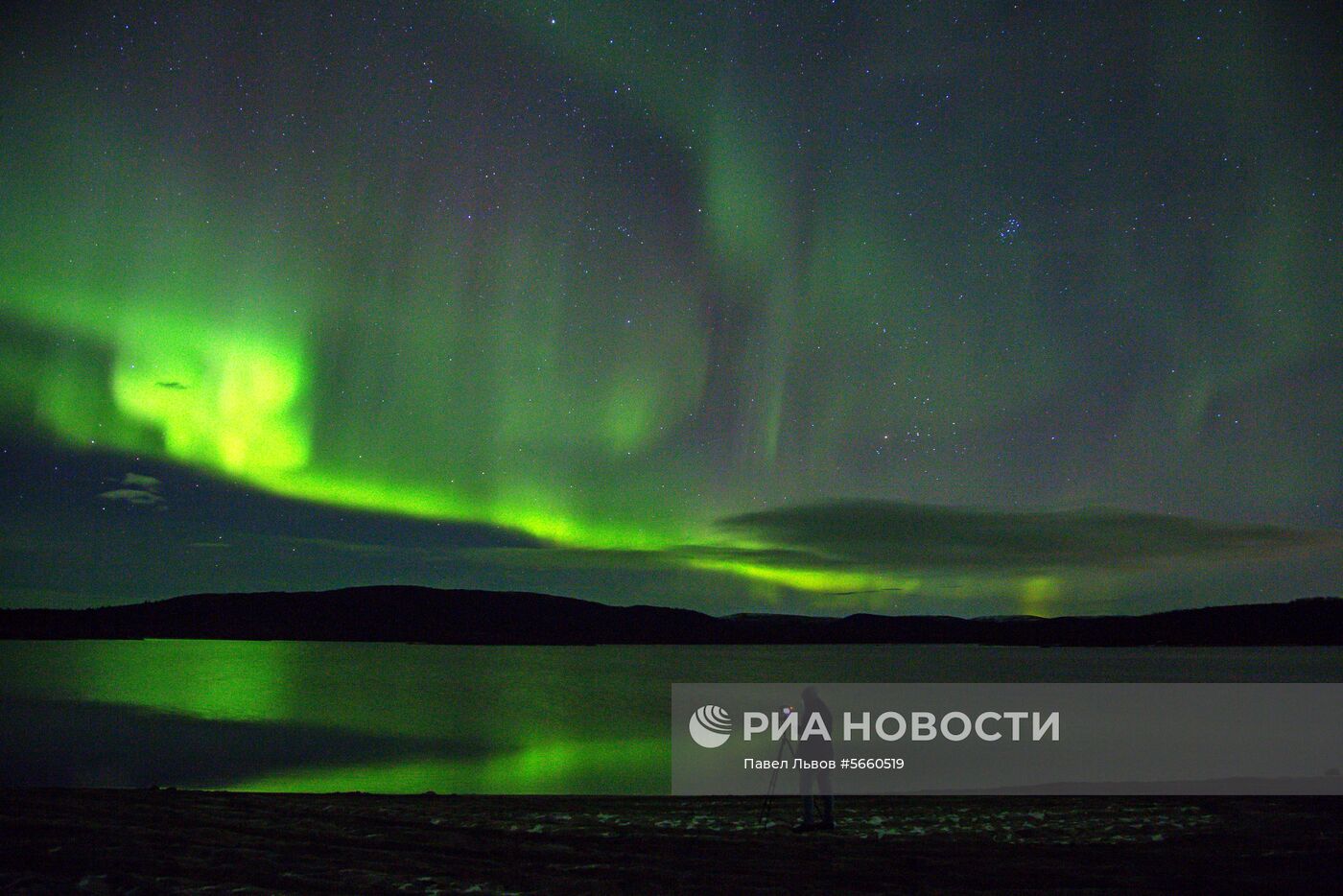 Северное сияние в Мурманской области