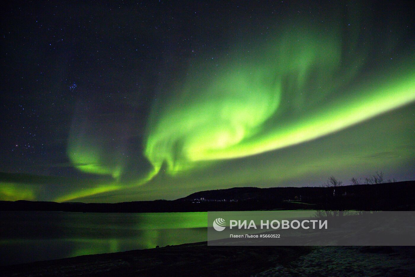 Северное сияние в Мурманской области