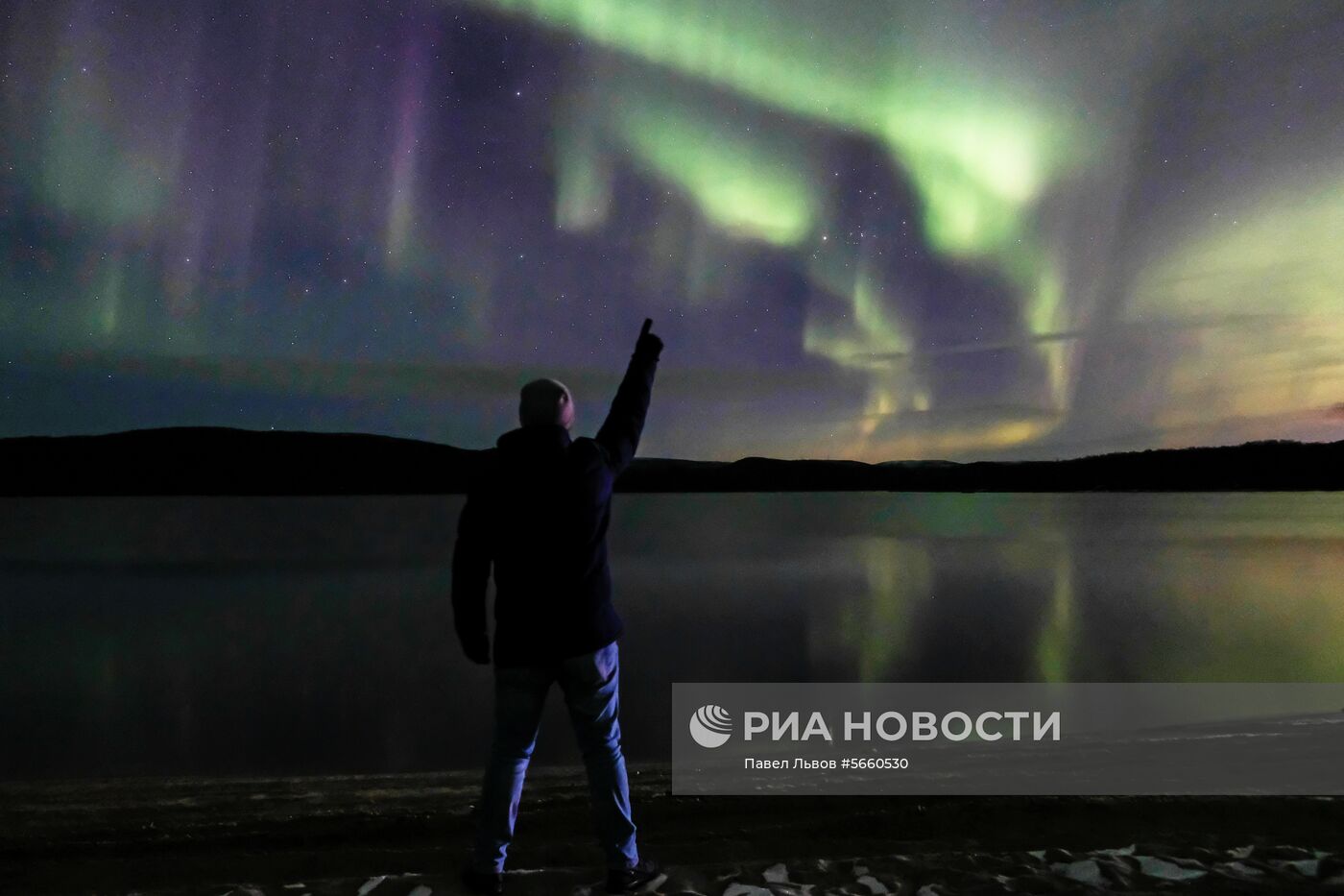 Северное сияние в Мурманской области