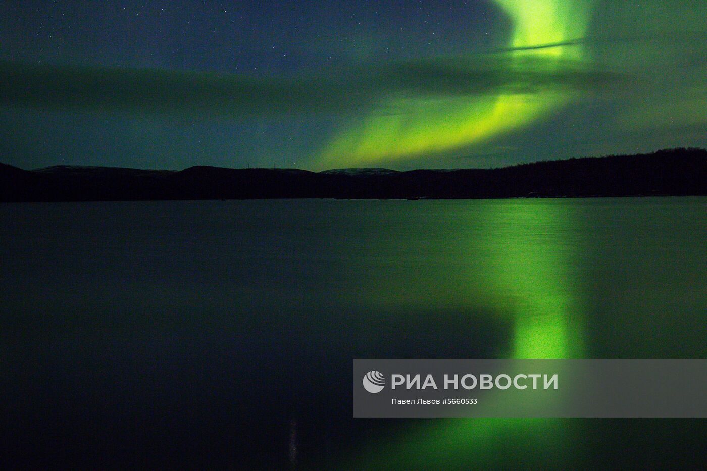 Северное сияние в Мурманской области