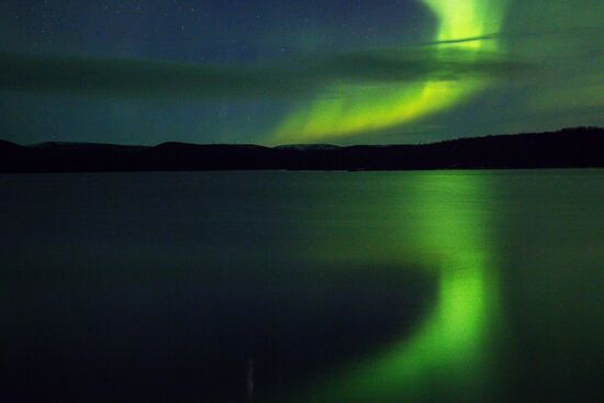 Северное сияние в Мурманской области