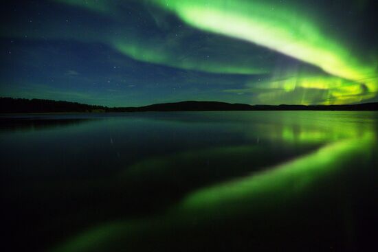 Северное сияние в Мурманской области