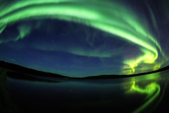 Северное сияние в Мурманской области
