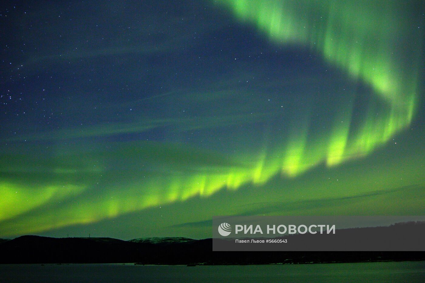 Северное сияние в Мурманской области