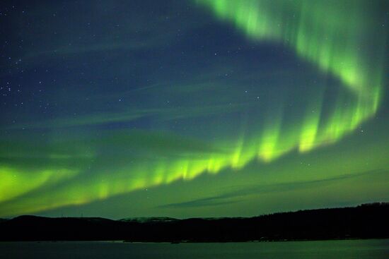 Северное сияние в Мурманской области