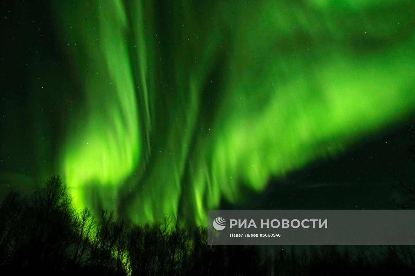 Северное сияние в Мурманской области