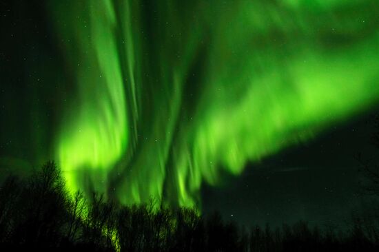 Северное сияние в Мурманской области