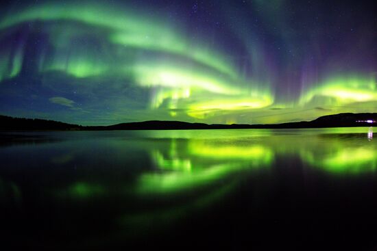 Северное сияние в Мурманской области